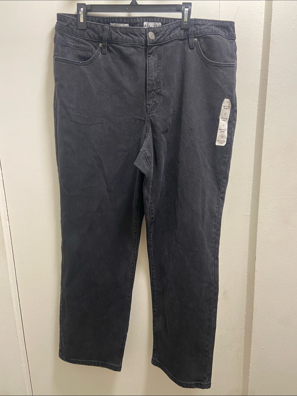 Ava & Viv Black Straight-Leg Jeans